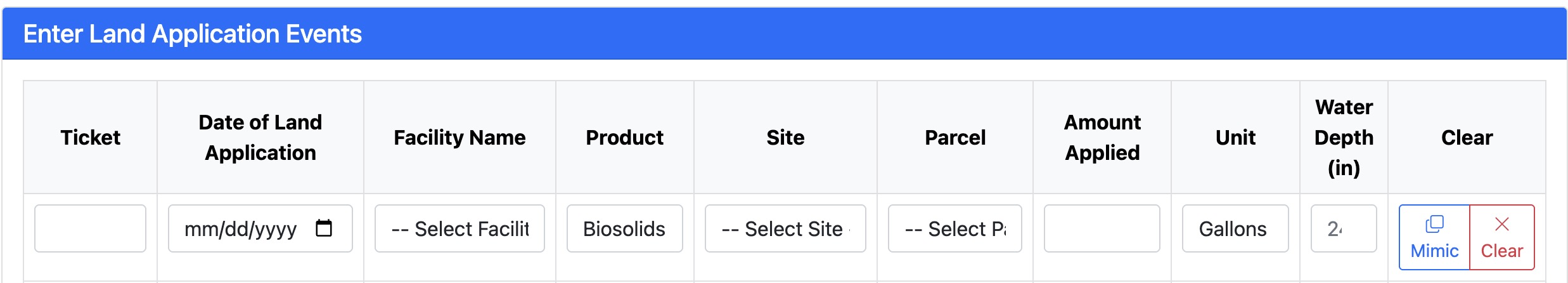 Facility Pickup Scheduling interface showing schedule management with filter, list view, and pickup details